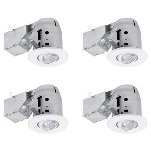 Set of 4 White Recessed Ceiling Lights
